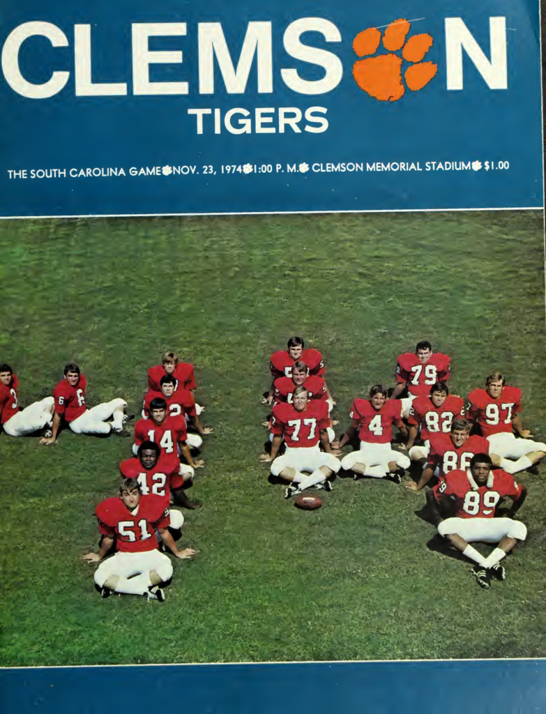 1974 South Carolina vs. Clemson Game Program