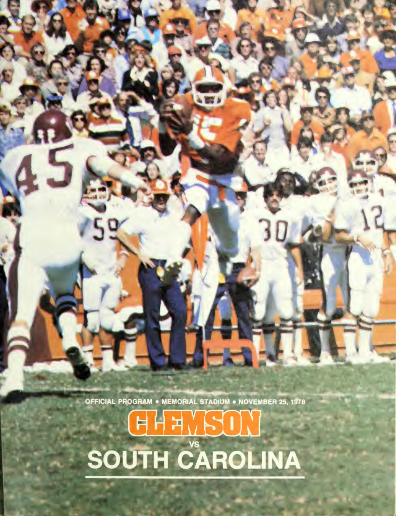 1978 South Carolina vs. Clemson Game Program
